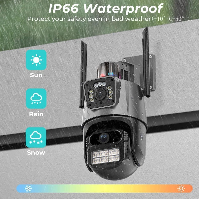 IP Kamera PTZ sa 3 Sociva i Sirenom 4K Rezolucija i 8x Zumiranje