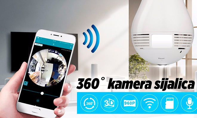 IP Wi Fi KAMERA u obliku sijalice