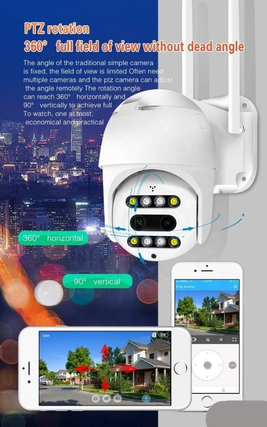 IP kamera 8MPX Smart Video nadzor 10x ZOOM WiFi PTZ kamera