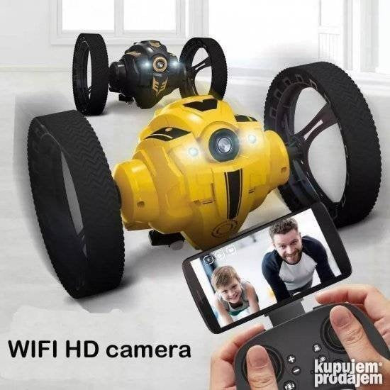Interaktivni autic bounce car sa WiFI kamerom zuti