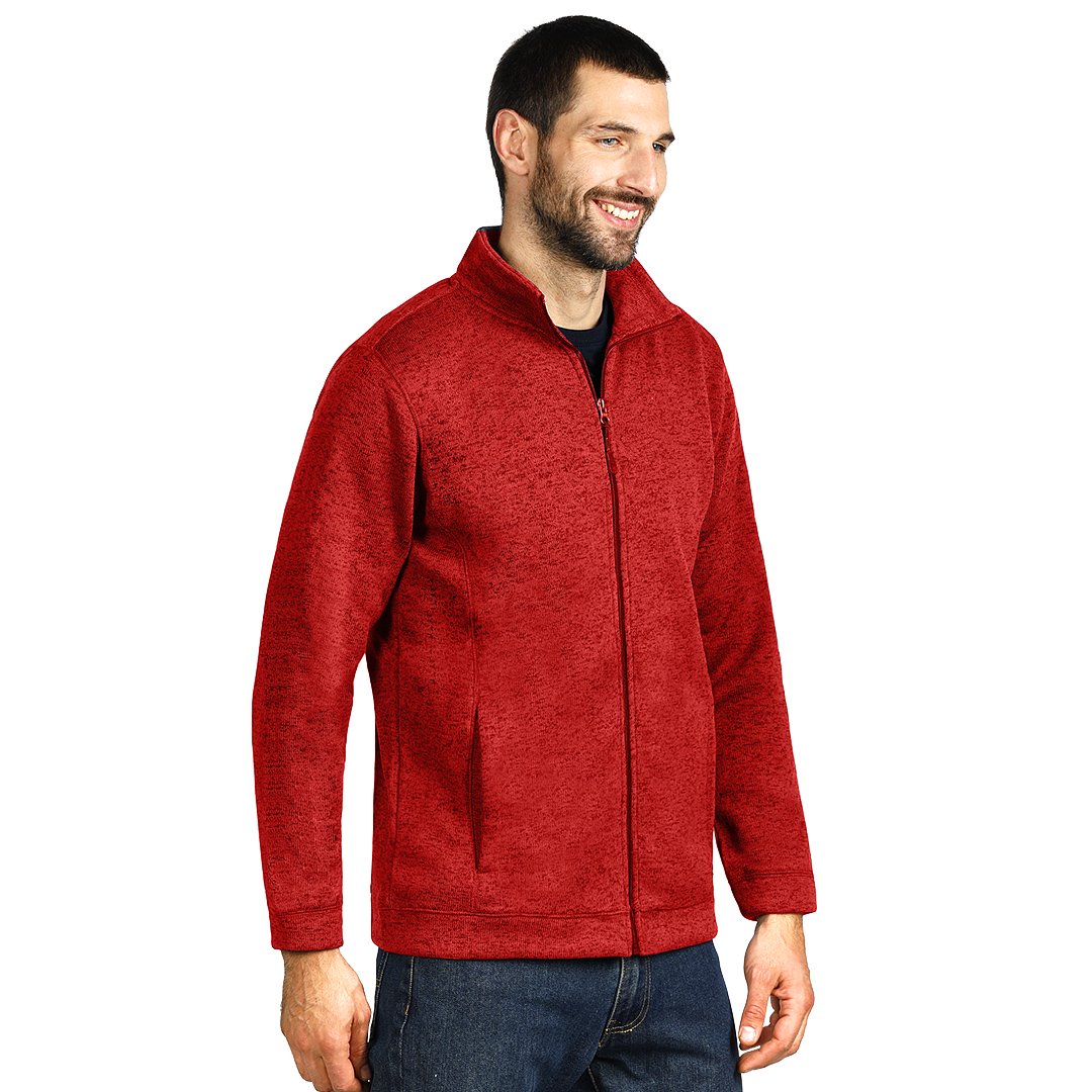 JUMPER melirana dukserica sa visokom kragnom 280 gm2 crvena