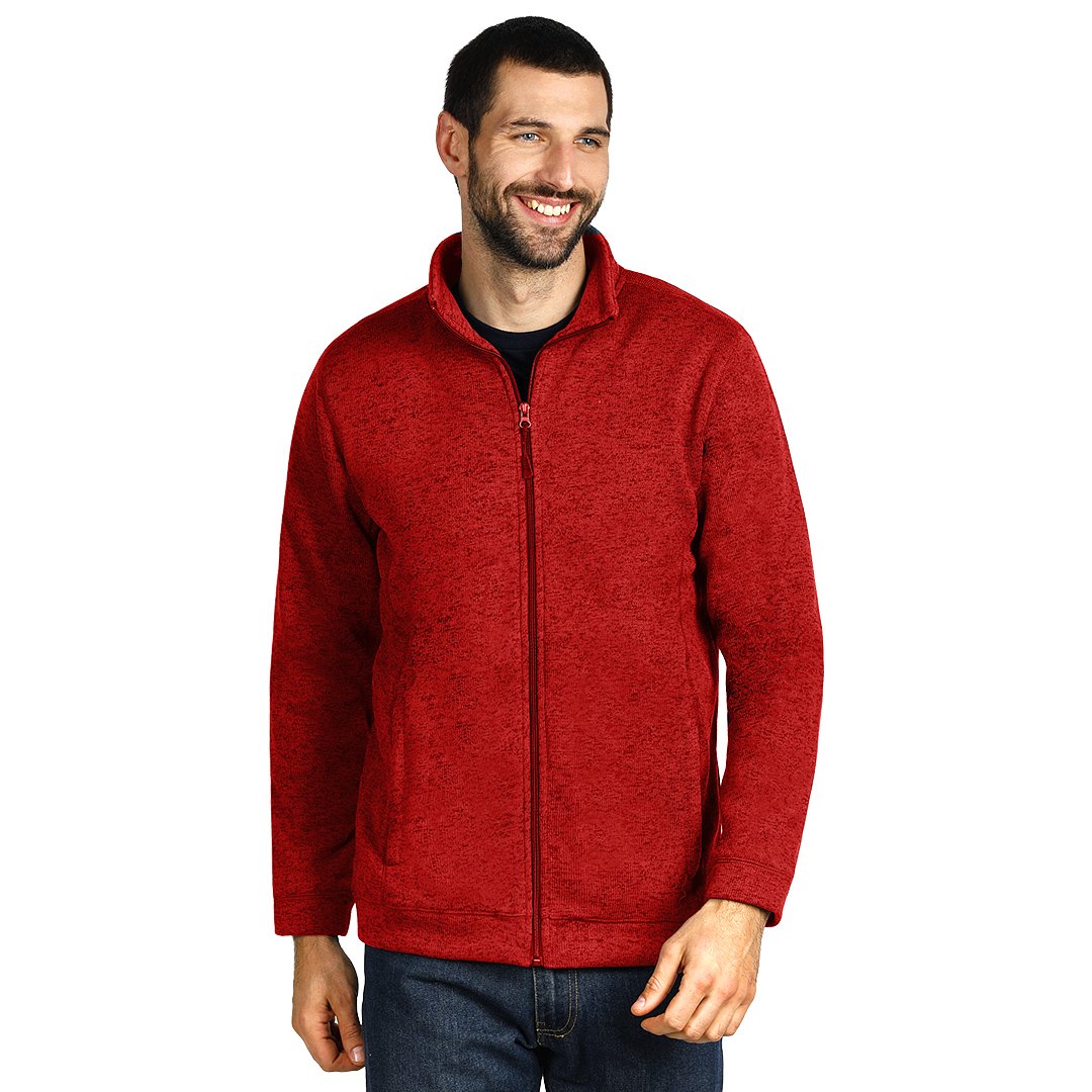 JUMPER melirana dukserica sa visokom kragnom 280 gm2 crvena