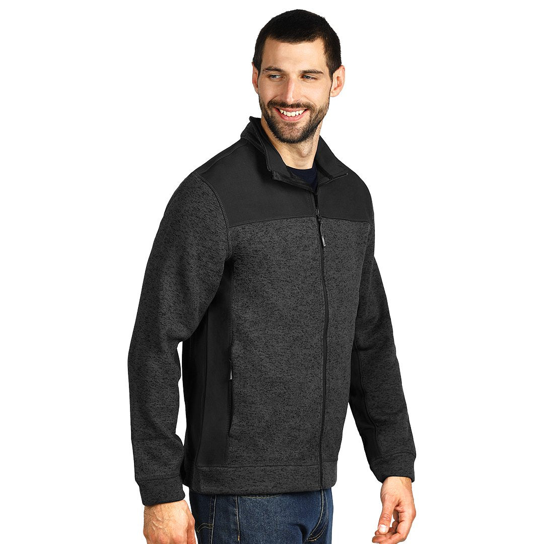 JUPITER melirana jakna sa softshell delovima crna