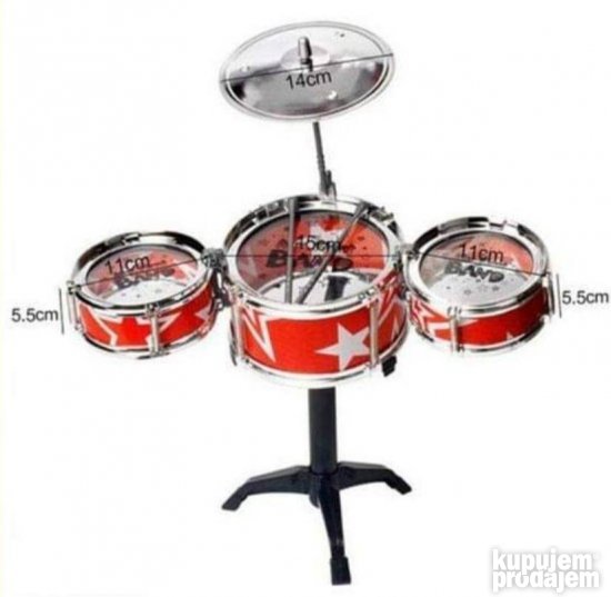 Jazz drum deciji bubnjevi set 3u1 sa stolicom