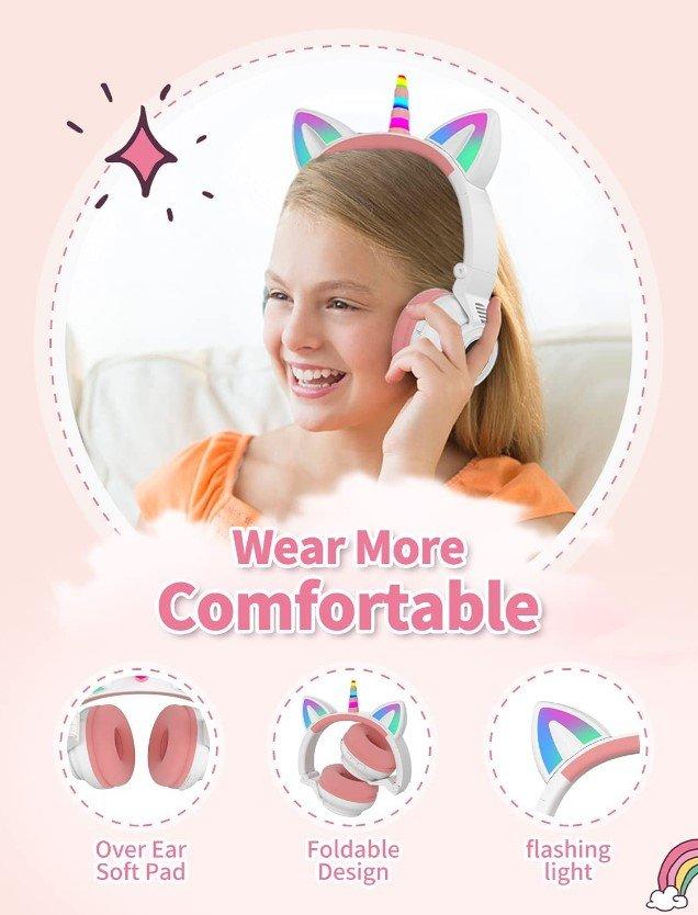 Jednorog svetlece Slusalice Cat Ear macje usi Bluetooth Jednorog svetlece Slusalice Cat Ear macje usi Bluetooth