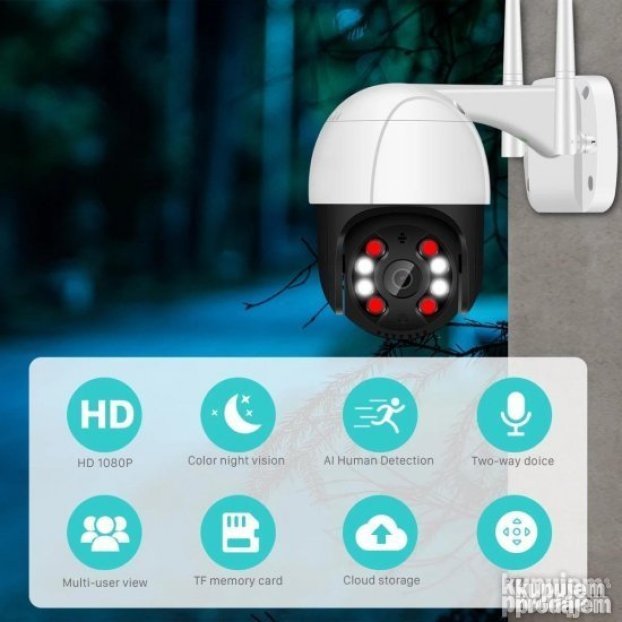 KAMERA abq A8 8mp ip wifi PTZ bezicna SPOLJASNA video nadzor - Slika 7