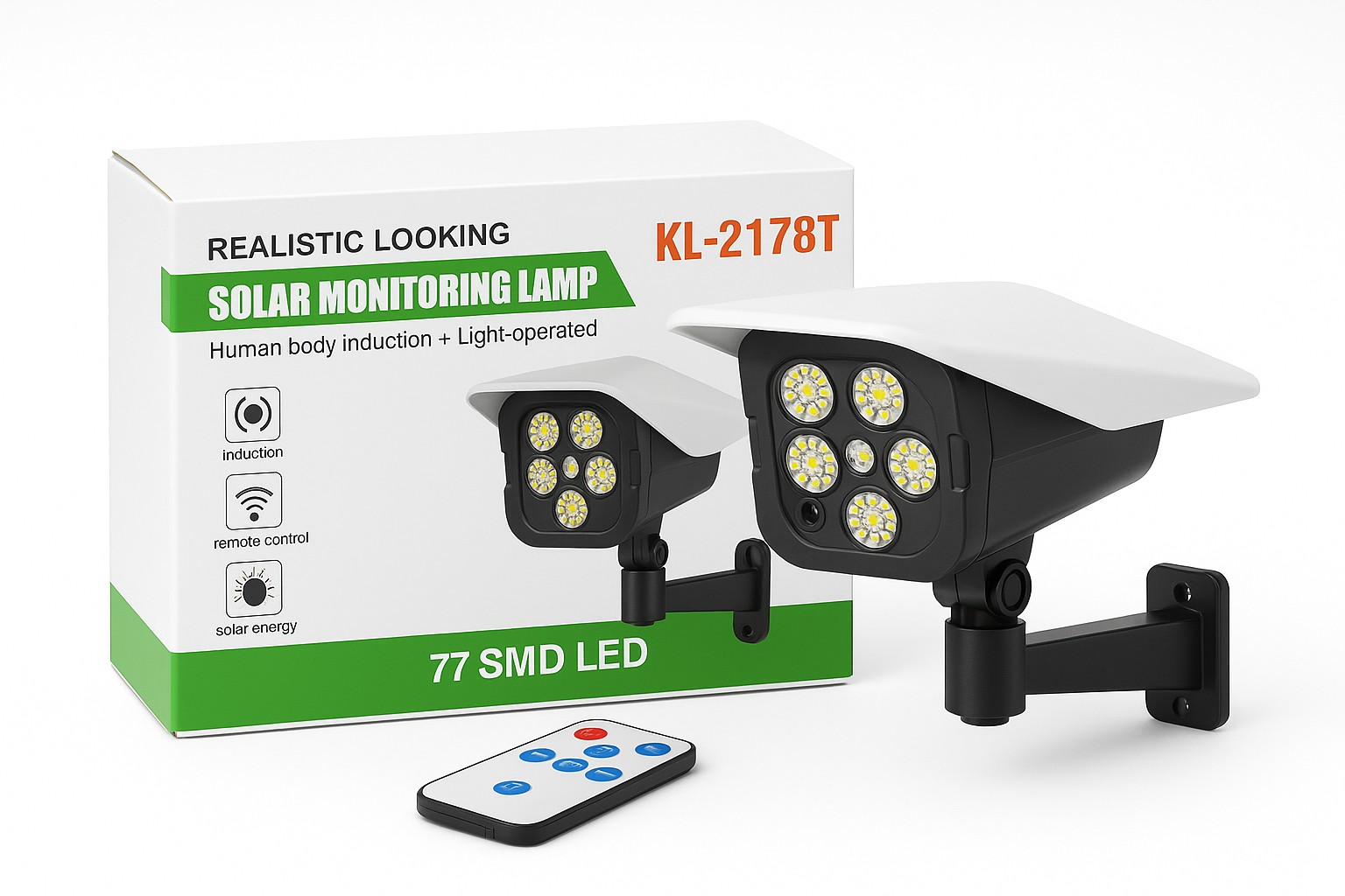 KL 2178T Solarna Lampa za Nadzor 77 SMD LED sa Senzorom Pokreta i Daljinskim