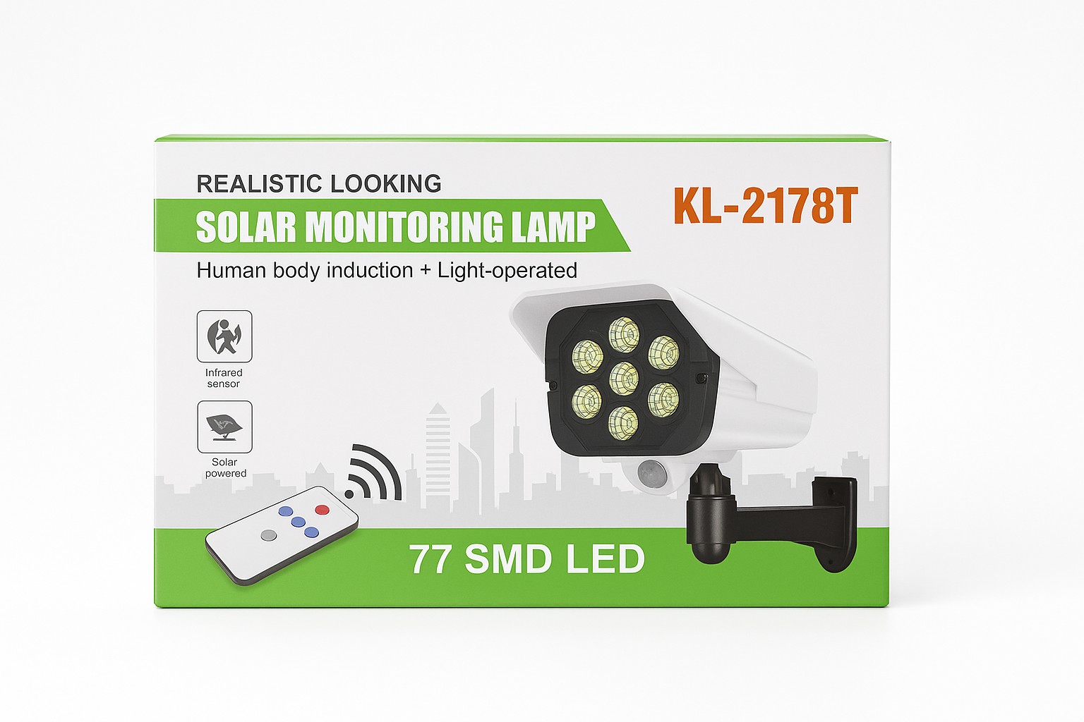 KL 2178T Solarna Lampa za Nadzor 77 SMD LED sa Senzorom Pokreta i Daljinskim