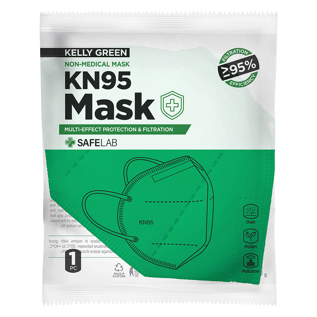 KN95 maska keli zelena