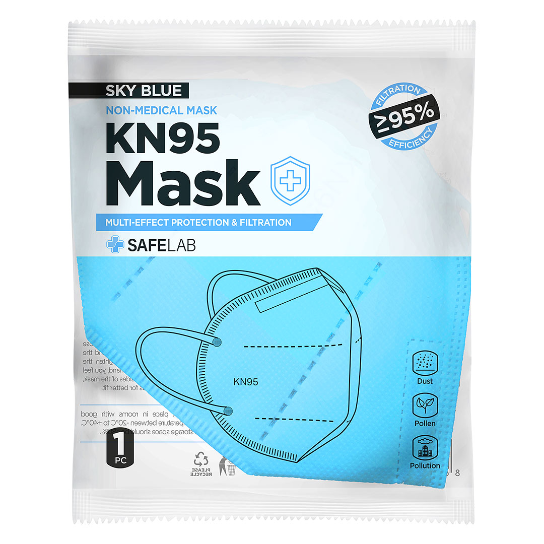 KN95 maska svetlo plava