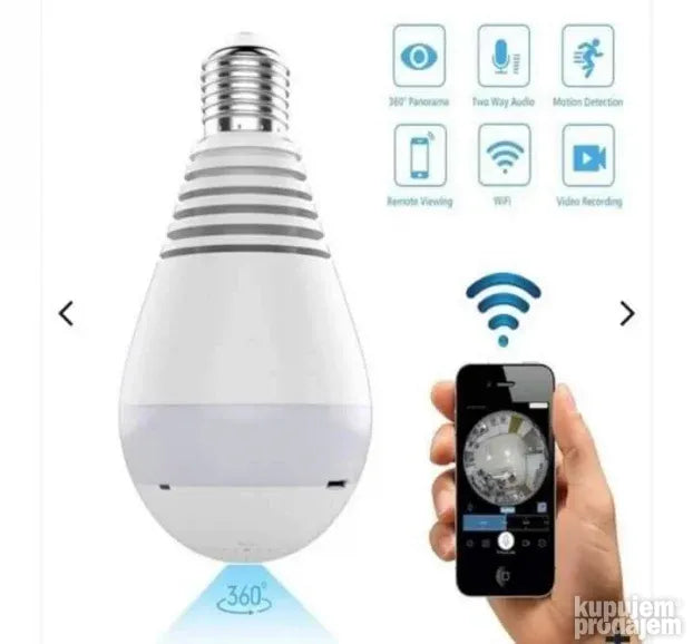 Kamera u sijalici 360 stepeni WIFI bezicna RIS V