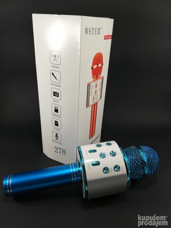 Karaoke mikrofon bluetooth sa zvucnikom WS 858