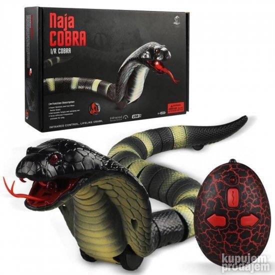 Kobra zmija igracka na daljinski Naja cobra