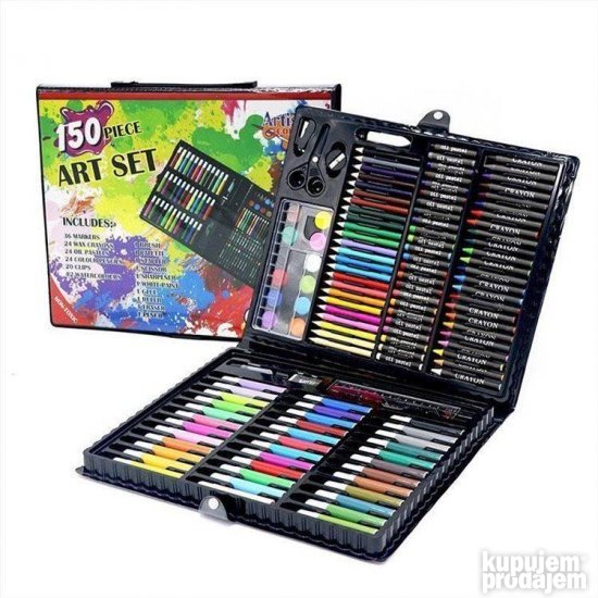 Kofer set bojica i flomastera vostane boje set 150 komada - Slika 3