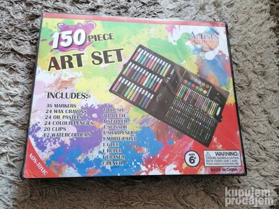 Kofer set bojica i flomastera vostane boje set 150 komada - Slika 4