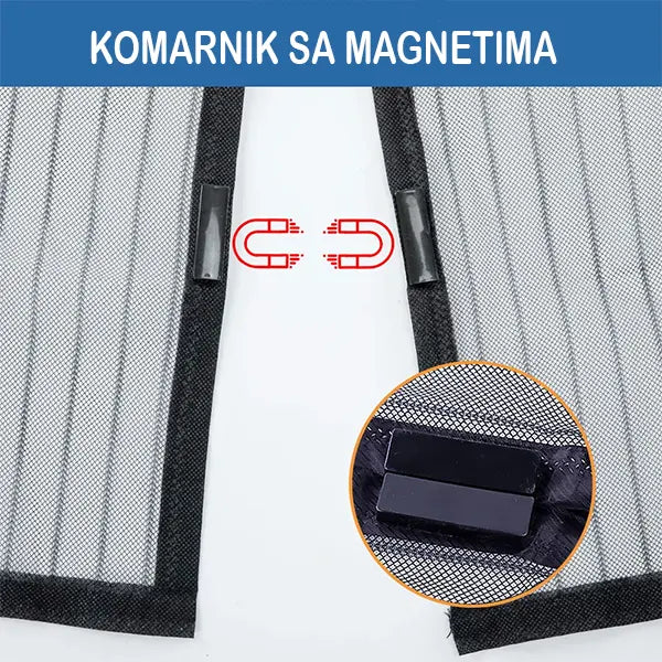 Komarnik za vrata sa magnetima