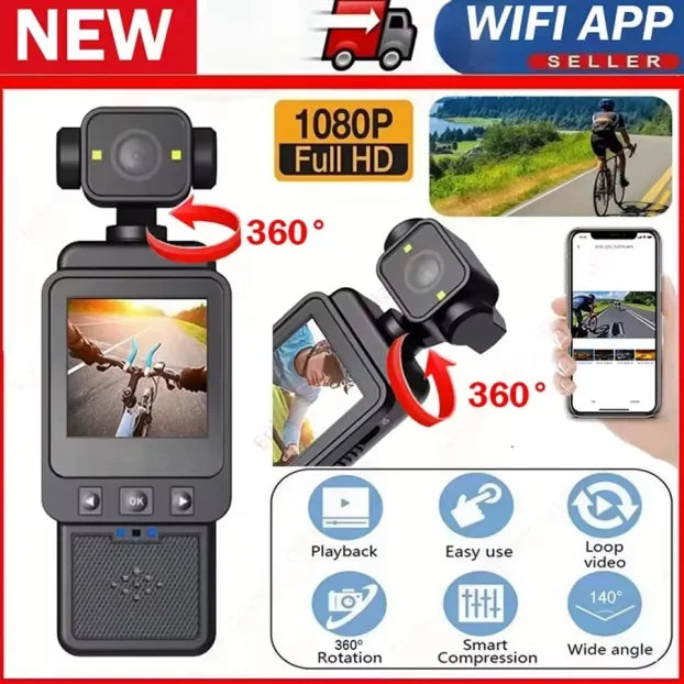 Kompaktna WiFi Akciona Kamera sa Okretnim Ekranom