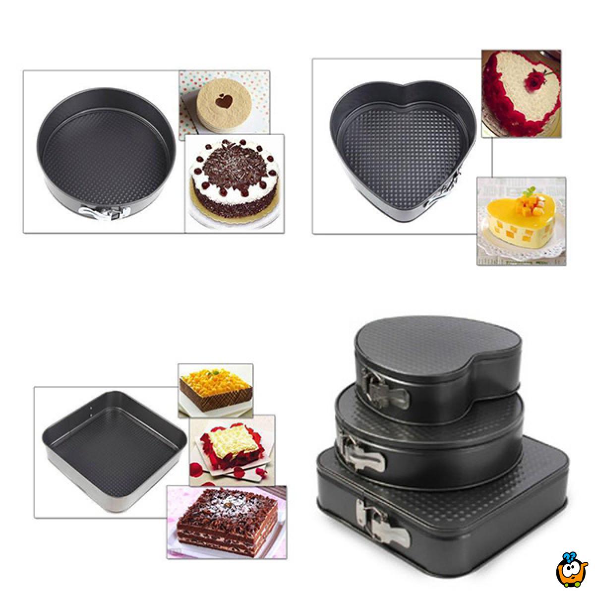 Komplet 3 kalupa za torte i kolace