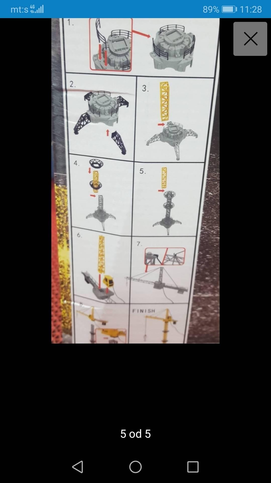 Kran na daljinsko upravljanje 128cm visok - Slika 4