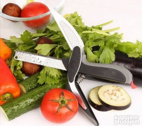 Kuhinjski noz i makaze 2u1 Clever cutter - Slika 2