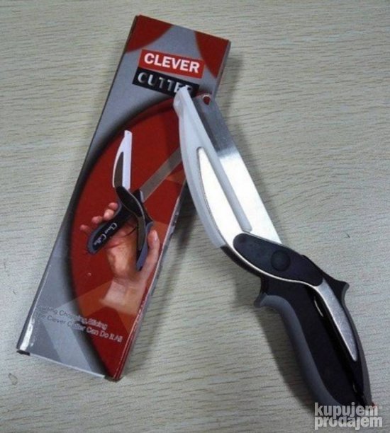 Kuhinjski noz i makaze 2u1 Clever cutter - Slika 3