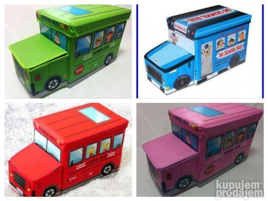 Kutija za igracke autobus tabure