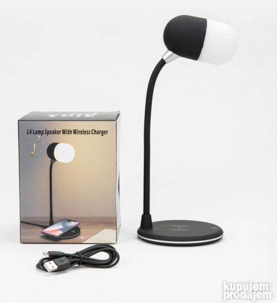 LED Lampa sa Bluetooth Zvucnikom i Bezicnim punjacem - Slika 12
