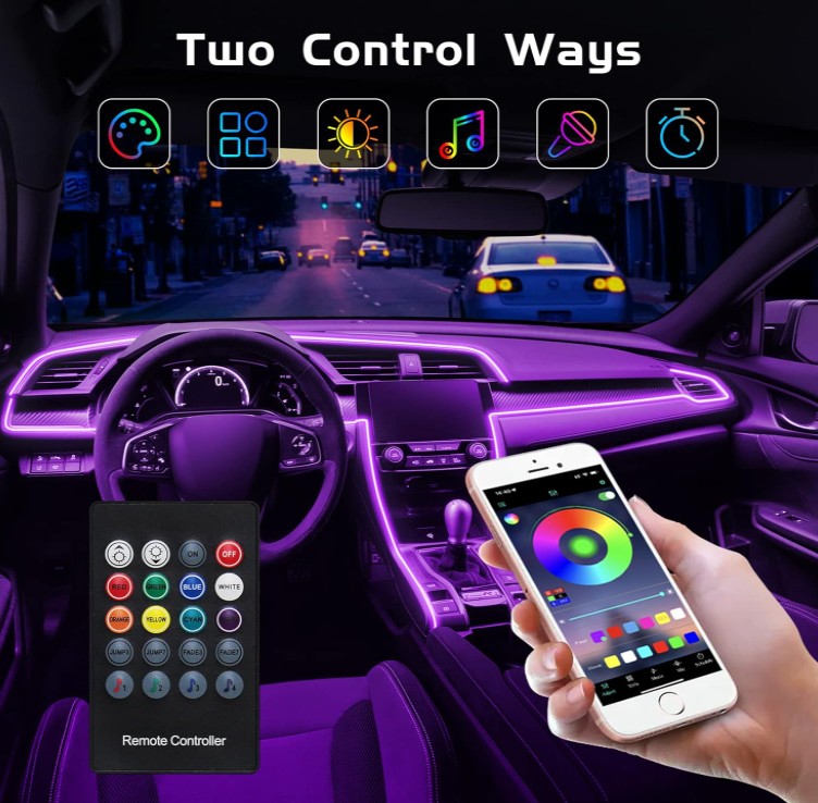 LED RGB Traka za Unutrasnjost Automobila - Slika 4