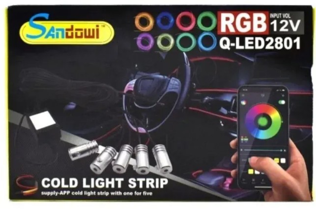 LED RGB Traka za Unutrasnjost Automobila - Slika 5