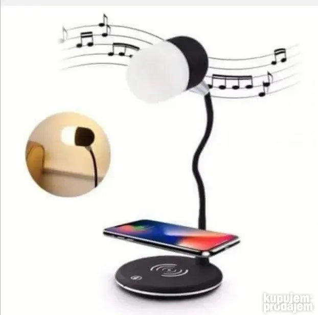 LED lampa sa BT zvucnikom i bezicnim punjenjem RIS V