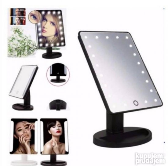LED ogledalo sa 16 LED dioda crno - Slika 3