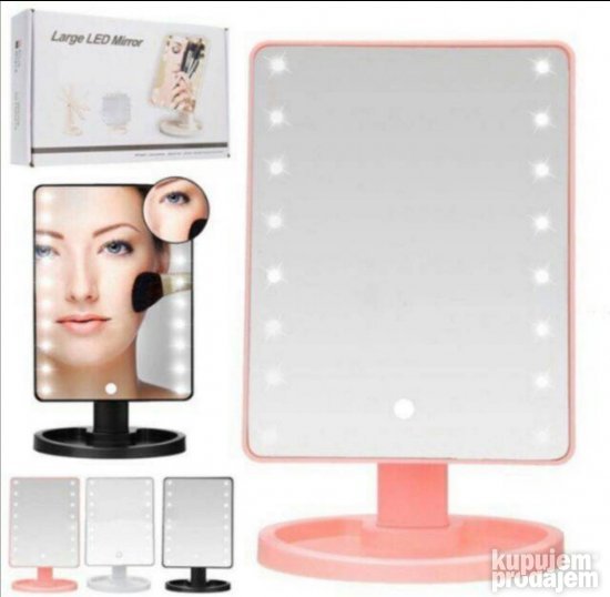 LED ogledalo sa 16 LED dioda crno - Slika 5