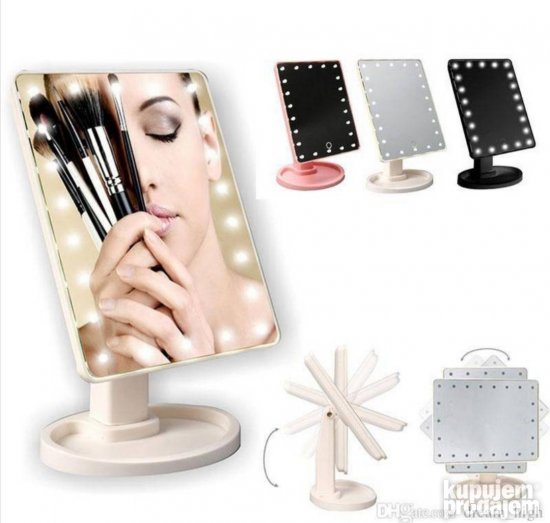 LED ogledalo sa 16 LED dioda roze