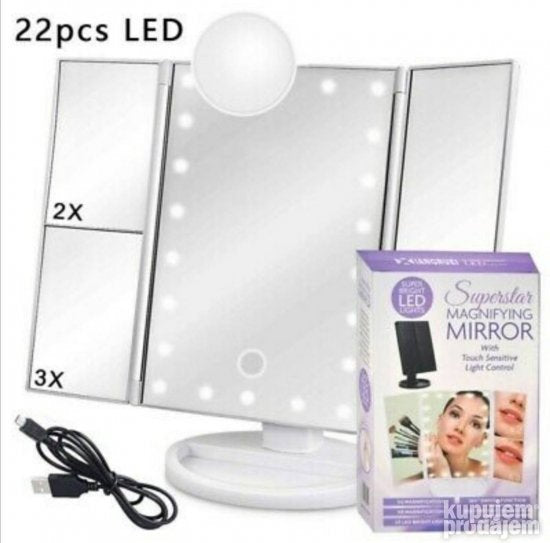 LED ogledalo superstar magnifying mirror
