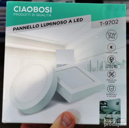 LED panel 12 W kockasti okrugao CIAOBOSI