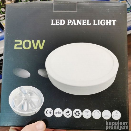 LED panel 20 W toplo bela boja OKRUGLI