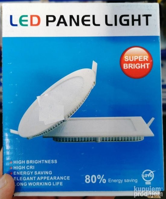 LED panel 6W okrugao kockasti