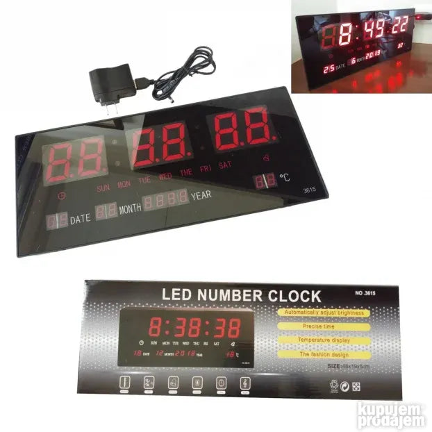 LED sat digitalni zidni sat JH 3615