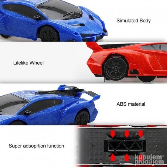 Lamborghini auto koji ide po zidu
