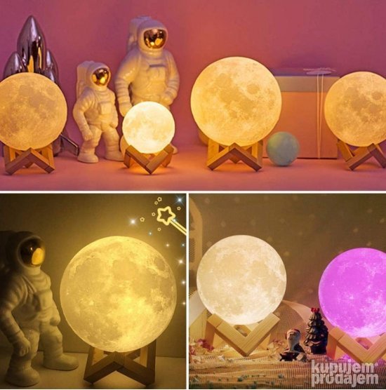 Lampa 3D mesec