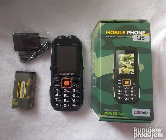 Land Rover Q6 Telefon baterija 20000mAh 2 sim L9