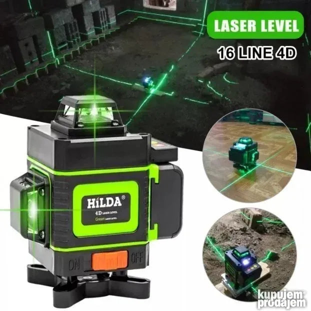 Laser za nivelaciju 4D 16 linija Digitalni 100m laser