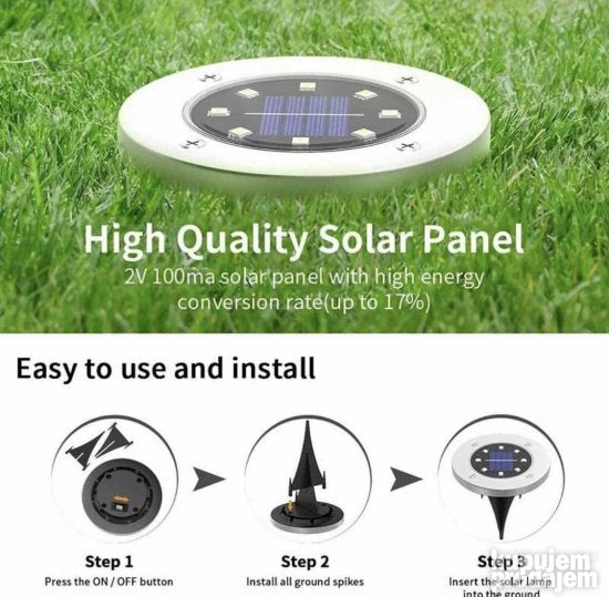 Led Lampe za Dvoriste Disk light 4 komada - Slika 5