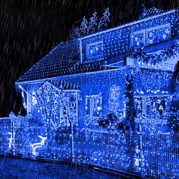 Led dekorativna PLAVA zavesa 3x3m - Slika 3