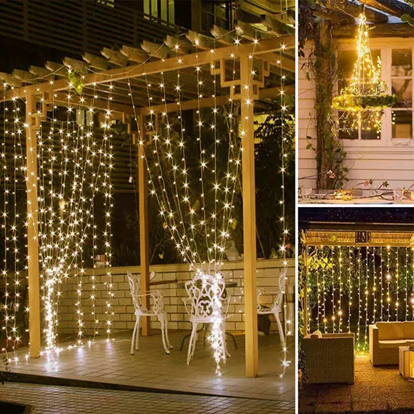 Led dekorativna ZUTA zavesa 3x3m - Slika 3
