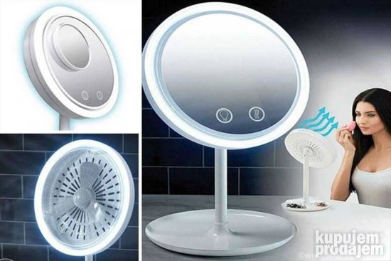 Led ogledalo za sminkanje sa ventilatorom