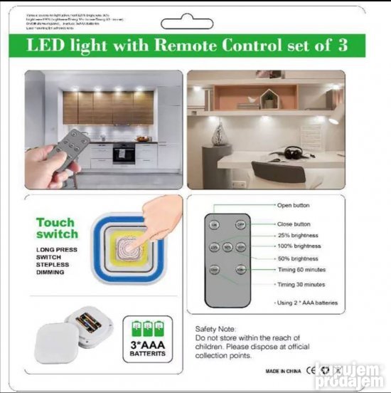 Led sijalice sa daljinskim 3 led sijalice