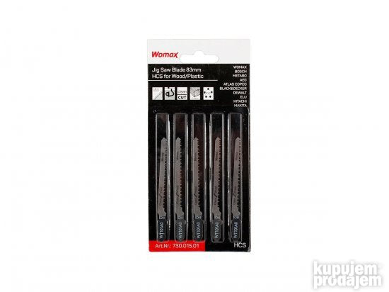 List testere za ubodnu testeru za drvo plast 77×1.4 mm 5 KOM