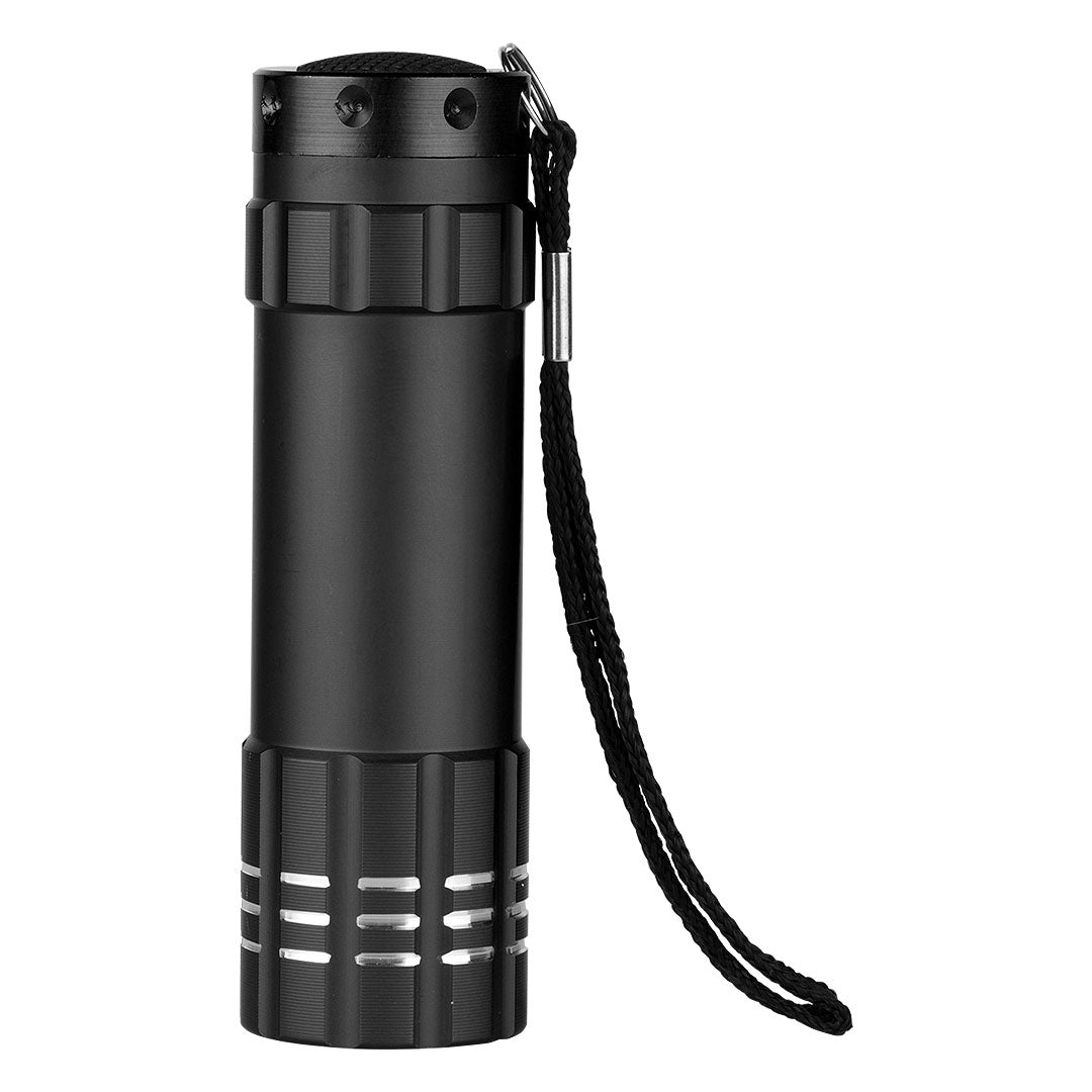 MAJORKA baterijska lampa 9 led crna