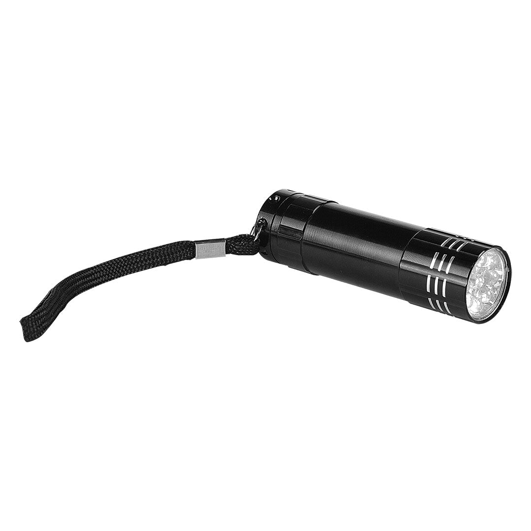 MAJORKA baterijska lampa 9 led crna